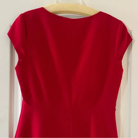 The Limited Red Rich Cap Sleeve Dress MIDI Size Women’s 8 - Picture 4 of 13